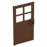 Door 1 x 4 x 6 with 4 Panes and Stud Handle