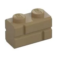 Brick Special 1 x 2 with Masonry Brick Profile