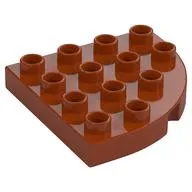 Duplo Plate Round Corner 4 x 4