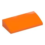 Slope Brick Curved 2 x 4 x 2/3 No Studs, with Bottom Tubes