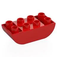 Duplo Brick 2 x 4 Curved Bottom