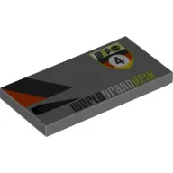 Tile 2 x 4 with 'WGP 4' and 'WORLD GRAND PRIX' Print Model Right Side