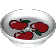 Duplo Dish with 3 Apples Print
