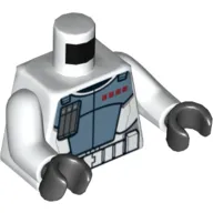 Torso ARC Trooper Armour Print, White Arms, Black Hands
