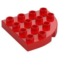 Duplo Plate Round Corner 4 x 4