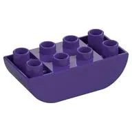 Duplo Brick 2 x 4 Curved Bottom