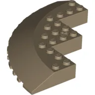 Brick Round Corner 10 x 10 with Slope 33° Edge, Axle Hole, Facet Cutout