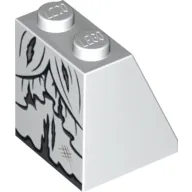 Slope 65° 2 x 2 x 2 with Bottom Tube and Torn Dress Print (Zombie Bride)