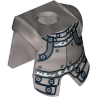 Minifig Neckwear Armor Breastplate with Leg Protection, Heroic Knight Print