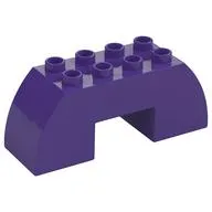 Duplo Brick 2 x 6 x 2 Curved with 2 x 2 Cutout on Bottom