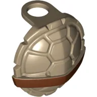 Minifig Neckwear Turtle Shell with Dark Brown Horizontal Belt Print