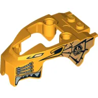 Fairing, Fly Wheel, Lion Shape with Fangs and Hoses Print