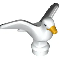 Animal, Bird, Seagull with Yellow Beak and Dark and Light Gray Wings Print