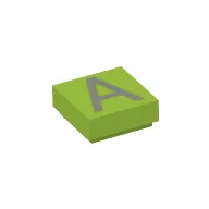 Tile 1 x 1 with letter Capital A Print