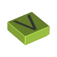 Tile 1 x 1 with letter Capital V Print