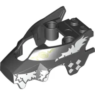 Fairing, Fly Wheel, Wolf Shape with White Checkerboard and Skunk Markings Print