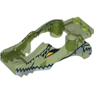 Fairing, Fly Wheel, Crocodile Shape with Silver Crocodile Print