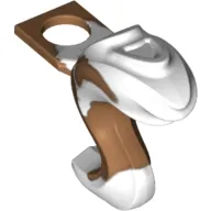 Minifig Neckwear Animal Tail with Marbled White Pattern