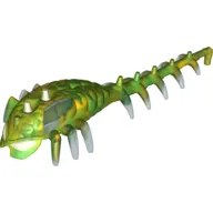 Large Figure Head / Brain with Glow in the Dark Centre and Marbled Yellow Pattern