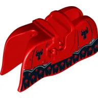 Animal / Creature Accessory, Horse Barding, Smooth Edge with Black Dragon Heads and Silver Trim Print