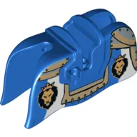 Animal / Creature Accessory, Horse Barding, Smooth Edge with Lion Heads and Gold Armor Plates Print