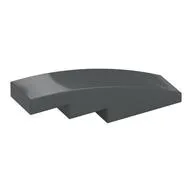 Slope Curved 4 x 1 No Studs [Stud Holder with Symmetric Ridges]