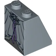 Slope 65° 2 x 2 x 2 with Bottom Tube with Dress with Pink Ribbon and Silver Elven Clasp Print