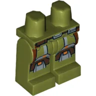 Hips and Olive Green Legs with Armor, Silver and Brown Markings Print