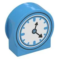 Duplo Brick 1 x 3 x 2 Round Top, Cut Away Sides with Clock Print