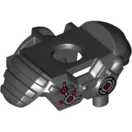 Minifig Neckwear Armor Shoulder Pads with Scabbard for Two Katanas with Nindroid Armour Print