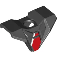 Minifig Neckwear Armour Breastplate with Square Shoulder Pads and Red Hexagonal Print