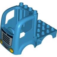 Duplo Car Body Truck 4 x 4 Flatbed with 4 Top Studs - Grille and Headlights Print