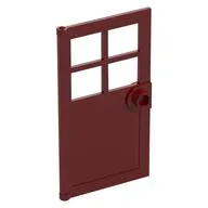 Door 1 x 4 x 6 with 4 Panes and Stud Handle