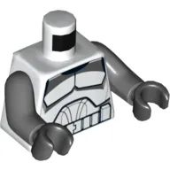 Torso Armour with Dark Bluish Gray Details Print (Clone Trooper), Dark Bluish Gray Arms, Black Hands