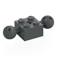 Technic Brick Special 2 x 2 with 10.2mm Balls with Holes and Axle Hole