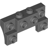Brick Special 2 x 4 - 1 x 4 with 2 Recessed Studs and Thin Side Arches
