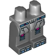 Hips and Dark Bluish Gray Legs with Medium Blue Belt, Light Bluish Gray Straps with Dark Pink Dots and Light Bluish Gray Talons Print