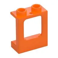 Window 1 x 2 x 2 Plane, Hollow Studs, Single Hole Top and Bottom for Glass