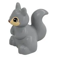 Duplo Animal Squirrel with Black and White Eyes on Tan Face Print