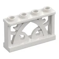 Fence Ornamented 1 x 4 x 2 with 4 Studs