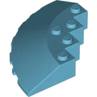 Brick Round Corner 6 x 6 with 33° Slope and Facet Cutout