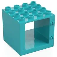Duplo Door / Window Frame 4 x 4 x 3 with Thin Top
