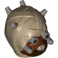 Minifig Head Special, Tusken Raider with Reddish Brown Mask Print