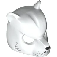 Mask Bear with Black Nose, Fangs and Gray Fur Print