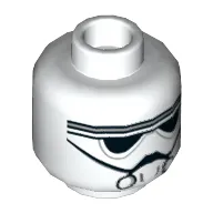 Minifig Head AT-DP Pilot / Imperial Driver, Goggles and Breathing Mask Print