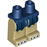 Hips and Tan Legs with Blue Loincloth, Fur and White Claws Print