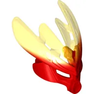 Large Figure Mask Protector with Marbled Trans-Yellow Pattern (Protector Mask of Fire)