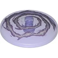 Dish 4 x 4 Inverted [Radar] with White and Lavender Electricity Print