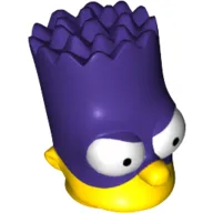 Minifig Head Special, Simpsons Bart Simpson with Dark Purple Mask Print