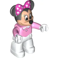 Duplo Figure Minnie Mouse with Bright Pink Top - White Legs